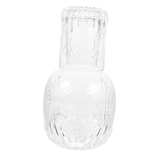 MOLUCKFU 1 Set Cow Cooler Home Accessory Daily Water Bottle Holder Dispenser Container Clear Water Bottles Milk Container Bedside Table Carafes Nightstand Water Carafe Transparent Glass