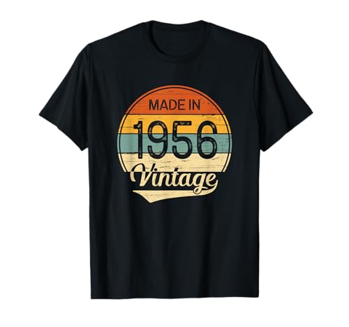 Regalo Hombre Mujer Cumpleaños 66 Años Vintage Made in 1956 Camiseta
