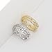 925 Sterling Silver Thumb Ring for Women Dainty Stackable Gold Ring Handmade Twist Stacking Ring Friendship Ring (Gold)