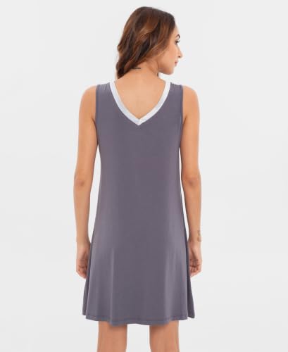 Image of GYS Cooling Bamboo Viscose Sleeveless Nightgowns for Women