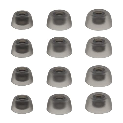 EMSea 6 works of Silicone Ear Buds Tips Replacement In-Ear Ear Sleeves Compatible with Jabra Elite 75t/ 65t/ Active/Sport Evolve Wireless Headphones S M L