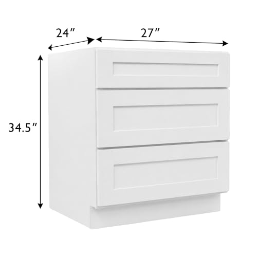 Image of Design House Brookings Kitchen Base Cabinet, 27 inch, White
