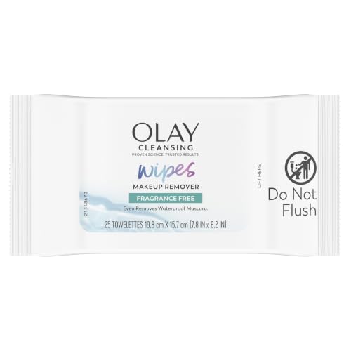 Olay Cleanse Makeup Remover Wipes, Fragrance Free, 25 count - image 1