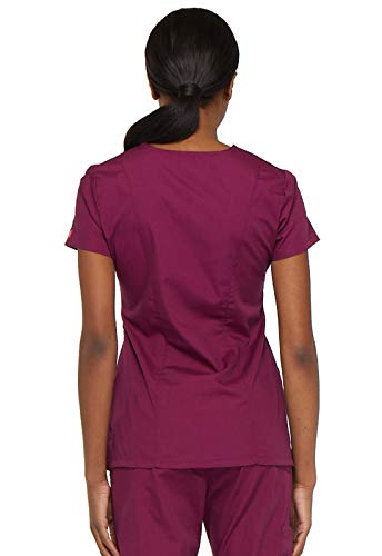 Image of Dickies Women's Jr. Fit V-Neck Scrub Top Multiple Patch Pockets