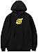 OLIPHEE Garçon Anime Japonais Pull Syaringan Logo Sweater avec Capuche Occasionnel Hoodies (01Noir-6,XS)