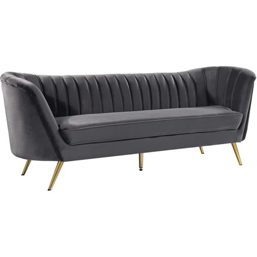 Margo Sofa in Grey Velvet