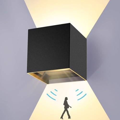 Aplique de pared interior recargable LED con batería y sensor magnético