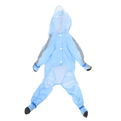 HYTROVE ペット用防水反射犬雨衣 小型犬用折りたたみ式レインコート 雨の