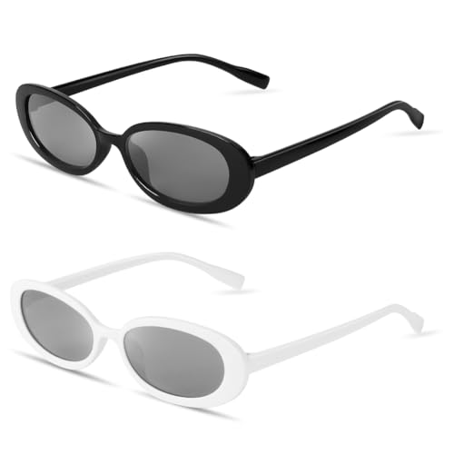 Ainiv Gafas de Sol Retro Ovaladas - Protector Solar UV 400 con Protección UV - Anteojos de Moda para Mujeres, Hombres y Niños - para Fiesta, Viajes, Sesión Fotos, Pesca, Conducción