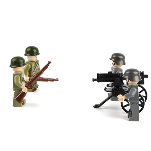 Huanmin Waffen Militär Set für Figuren,50 Teiliges Soldaten Spielset,Mini Soldaten Figuren Spielzeug Set,Polizei WW2 Armee Spielzeuge zum Ww2 Army Soldaten,Ww2 Figuren,Toy Soldiers Ww2