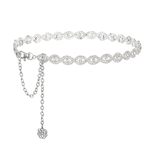 Ceinture en strass argenté YooAi d'exception pour sublimer une robe de mariée chic