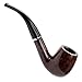 Savinelli Arcobaleno Brown 606 KS - Colorful Hand Crafted Wood Pipes, Handmade Briar Pipe From Italy, 6mm, Bent Billiard