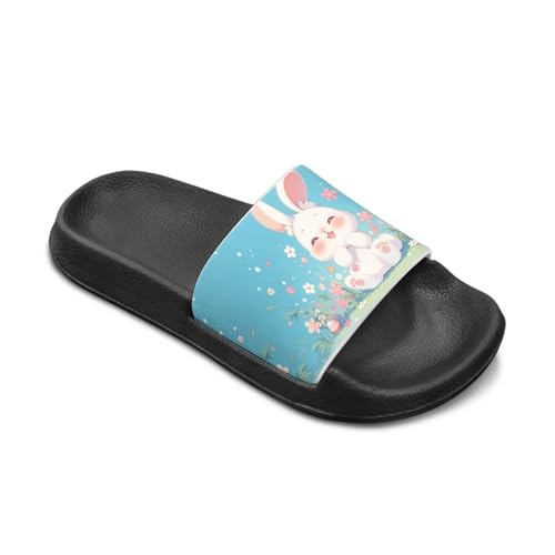 Image of Boy & Girls Slide Sandals Kids Shower Shoes Non Slip Summer Slippers Beach Sandals