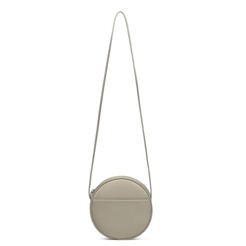 Image of Circle Crossbody Bag for Women NYLON Circle Purse with Zipper Adjustable Knot Shoulder Straps