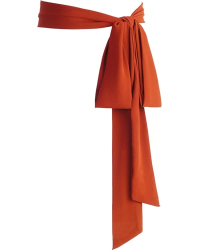Image of Glitopper Women Chiffon Sash Belt Dress Sash Waist Bridal Wedding Belt 50s Accessories 3'' Wide