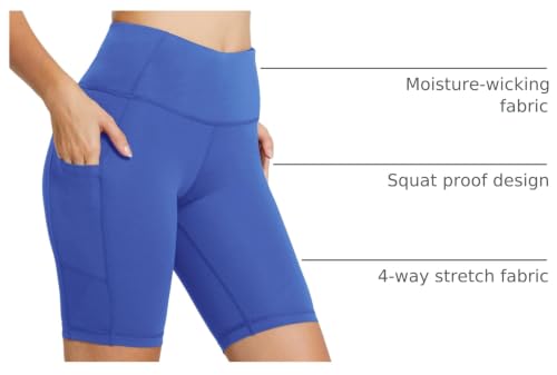 Image of baleaf Women's 8 inch / 5 inch / 3 inch Biker Shorts High Waist Yoga Workout Gym Running Volleyball Spandex Shorts with Pockets