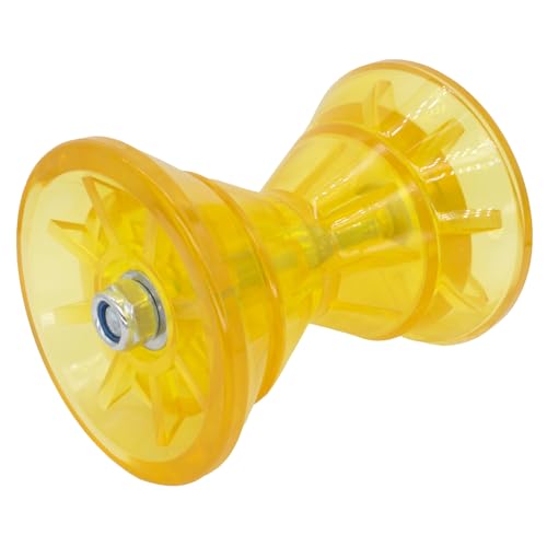 GlckMarine 5 X 3 Boat Trailer Roller Assembly with 1/2 Inch Shaft Bow Stop Amber