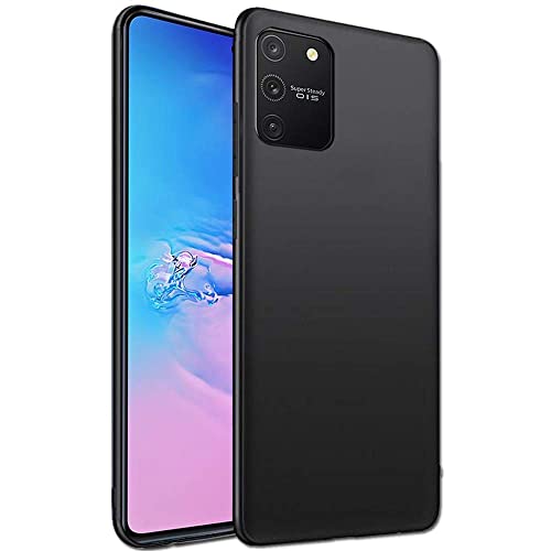 Image of Mobile Back Cover Case for Samsung Galaxy S10 Lite (Silicone Case|CameraProtection|Black SC1510)