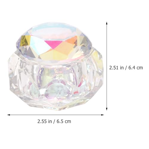 Jojofuny crystal nail dappen dish pequeño acrílico miniatura 2