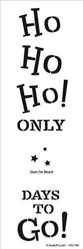 Ho Ho Ho Countdown Project Stencil - 18" x 6"