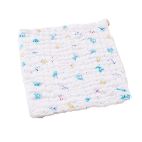TOGEVAL 4 Piezas Toallas de Algodón para Lactantes Paños Absorbentes con Estampados para Bebés Suaves y Transpirables