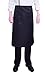 Nanxson Tablier de Cuisine Tablier de travail de Service Unisexe Sarrau Long Noir Réglable en Coton Polyester Pour Cuisine/Restaurant/Bistrot AL8024