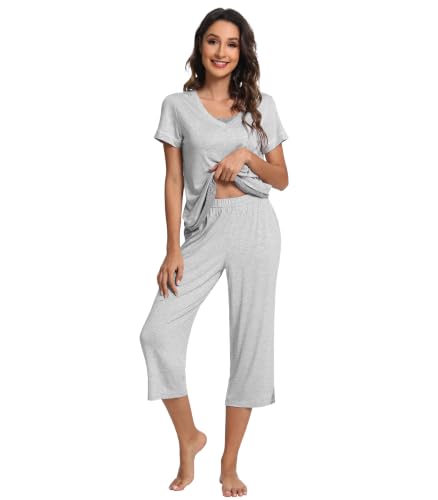 WiWi Bamboo Viscose Short-Sleeve Pajama Set