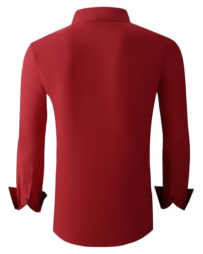 Alex Vando Mens Dress Shirts Regular Fit Long Sleeve Stretch Business Dress Shirts for Men