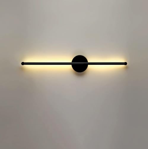 Image of Groeien Metal Pack of 2 | Modern LED 3 Color Long Wall Sconce Wall Light for Bedroom Living Room Corridor Lighting Fixtures Wall Mount(Warm+Natural+Coolwhite)(Black)