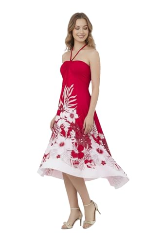 Image of Women's Hawaiian Luau Halter Dress in Signature Prints