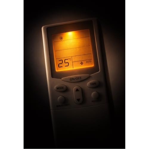 Image of Replacement AC Remote Compatible for Hitachi 68A with Backlight & Timer - White (Please Match Old Remote Before Order).