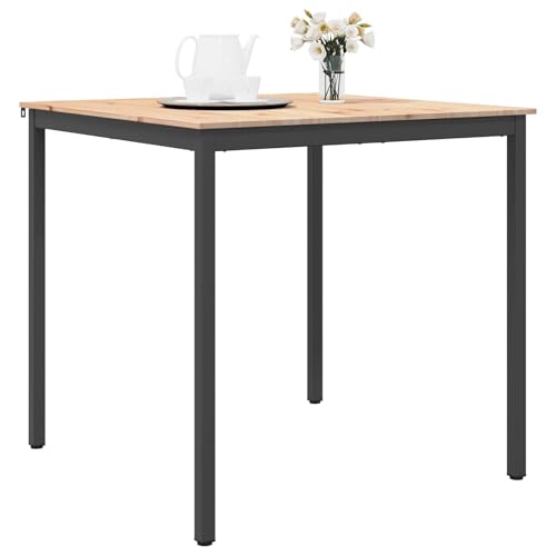 Mesa de bar cuadrada de 110x110 cm de estilo industrial y pino macizo 4