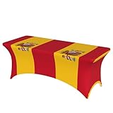 Couverture complète avec impression complète : toute la surface est ornée d'un motif d'impression continue et haute définition. Cette nappe rectangulaire au drapeau espagnol offre un aspect cohésif et attrayant sous tous les angles, cachant complètement la table en dessous