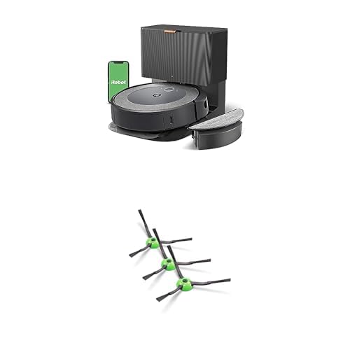 Bundle of iRobot Roomba Combo i5+ Self-Emptying Robot Vacuum and Mop w/Authentic Edge-Sweeping Brush (3-Pack) - i5+ w/Edge Brush 3PK