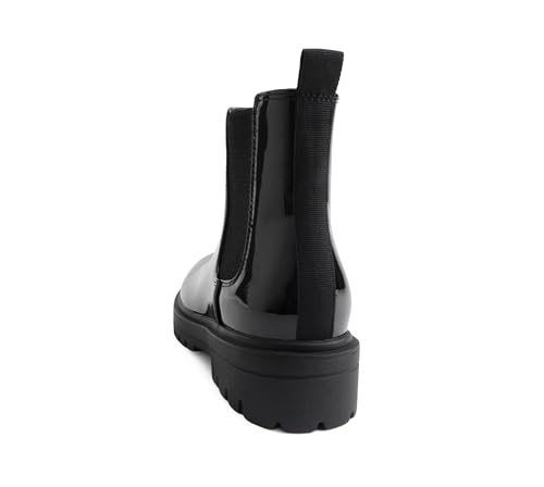 Image of Soda Pilot ~ Women Lug Sole Low Heel Chelsea Fashion Ankle Bootie w /Double Elastic Gore