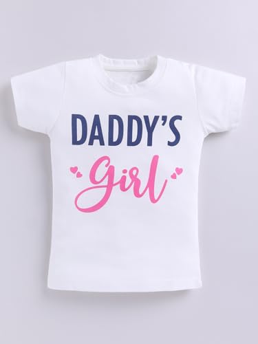 Image of Amazon Brand - Jam & Honey Girls Cotton Graphic Printed Half Sleeves T-Shirt | Regular Fit | Soft & Breathable | Age 2-8 Years (Available in Pack of 5 & Pack of 3)