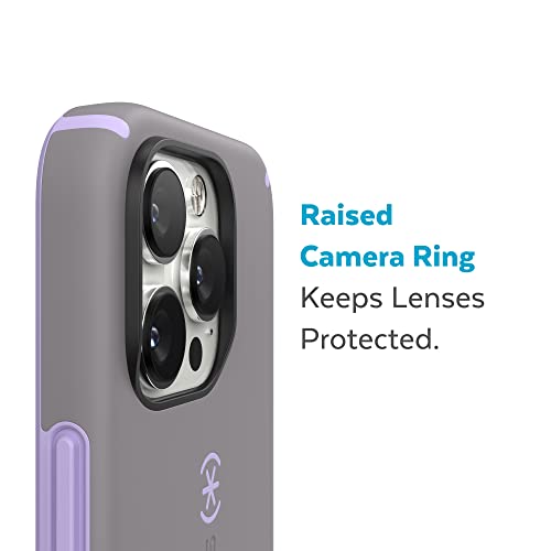 Speck Clear Iphone 14 Pro Max Case - Drop Protection With Scratch Resistant Dual Layer Slim Phone Case For 6.7 Inch Iphones 14 Pro Max - Anti-Yellowing & Anti-Fade Case - Amethyst Purple Gemshell #TOP3
