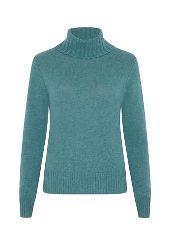 Image of Style & Republic Women's 100% Cashmere Turtleneck Sweater, Regular Fit, Premium Knit Jumper for Autumn, Winter and Spring