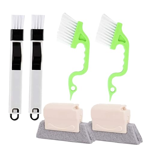 IWOWHERO Nylon Plastic Material Brush Tool Bathtub Cleaner Drain Brush Window Cleaning Brush Set