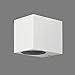 Applique lampada cubo da parete a muro gu10 max 10w led per interno esterno moderno faretto monoemissione BY Universo (Cubo Quadrato)