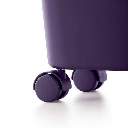 Mery | Eimer+Mopp+Stiel-Set | Automatischer Abtropfständer mit lila und limonenfarbenen Rädern, 14 l | Super saugfähiger Mikrofaser-Mopp | Teleskopstange aus Kunststoffstahl – Bild 5