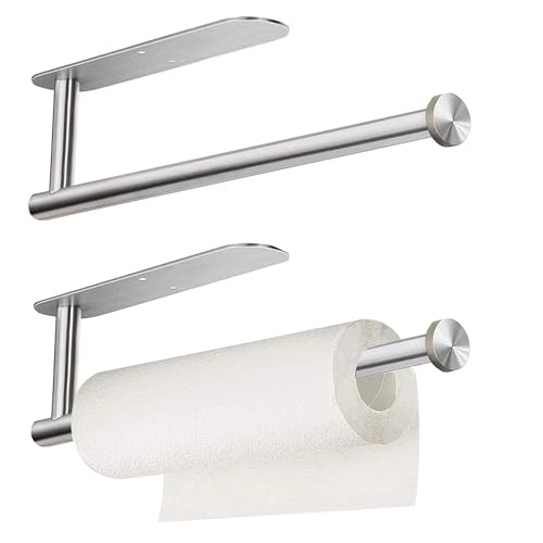 El Mejor Listado de Portarrollos de cocina los 10 mejores. 47 AFPYC Portarrollos de Papel de Cocina 2 Piezas, Acero Inoxidable Soporte de Papel, Soporte para Toallas de Papel Instalación sin Taladro, Autoadhesivos Portarrollos para Baño y...