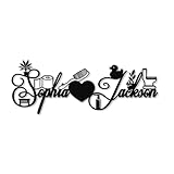 Personalized Bathroom Metal Sign, Farmhouse Bathroom Decor Wall Art, Custom Couple's Name Modern Bathroom Sign, Funny Hanging Decor for Home Washroom Dressing Room, Housewarming Gifts Color06