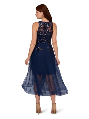 Adrianna Papell Women's Sequin Combo High-Low Dress2