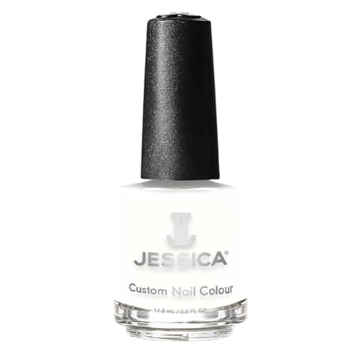 Image of JESSICA Custom Colour Nail Polish | Award-Winning Polish | Strengthening Formula, Long Lasting Nail Varnish | Chip-Resistant & Hard-Wearing for Salon-Quality Finish | Chalk White | 14.8ml