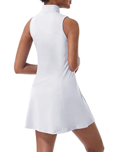 Tennis Dress for Women, Tennis Golf Dresses with Built in Shorts and Pockets for Sleeveless Workout Athletic Dresses