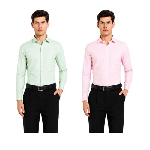 Image of Men's Solid Formal Shirt | Premium Cotton Rich Full Sleeves Shirt | Comfort Fit Office Wear Shirt with Single Chest Pocket | Stylish Casual & Formal Shirt for Men