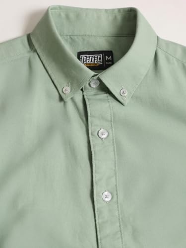 Image of MANIAC || Mens || Solid || Collared Neck || Full Sleeve || Oxford || Linen Blend Fabric || Shirt