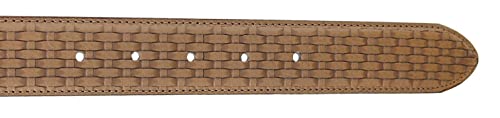 Pierre Cardin Light Brown Weave Textured Classic D-Ring Adjustable Belt Adjustable Mens Belt-404