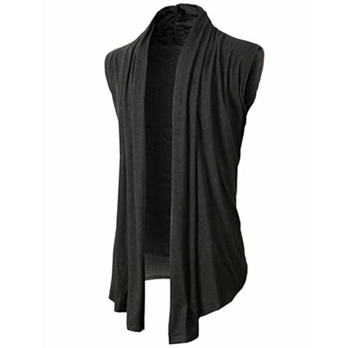 Men's Shawl Casual Cardigan Vest Burning Man Outfits Sleeveless Drape Cape Summer Lightweight Open Front Cardigan Top